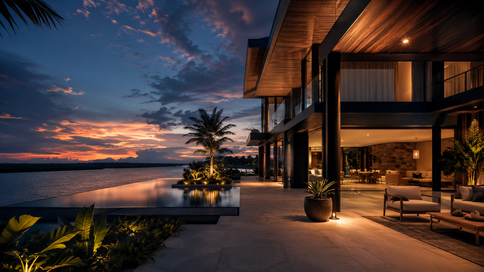 Sfeervolle premium woonomgeving die de build, lights en living beleving van de expo uitstraalt